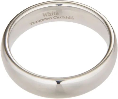 Miniatura 2 de MJ Metals Jewelry - Anillo de boda de carburo de tungsteno blanco pulido de 2 mm a 10 mm