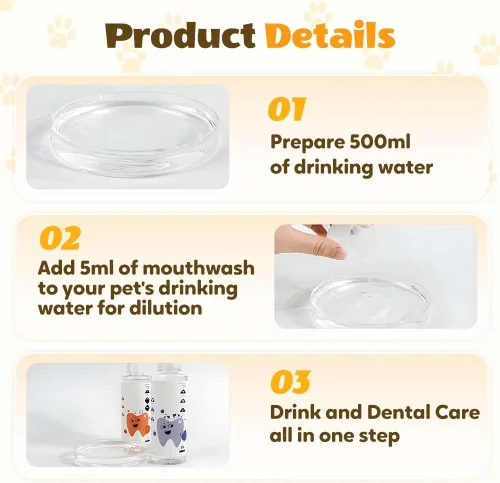 Miniatura 6 de Aditivo de agua dental, nuevo aditivo de agua dental para reducir la placa y el sarro, ambientador de aliento dental y encías, fórmula natural