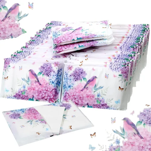 Miniatura 9 de Geyee Paquete de 50 servilletas de papel facial de viaje, pañuelos desechables de bolsillo para invitados de boda, viajes, bolsa escolar
