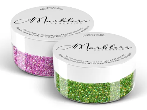 Miniatura 33 de MARBLERS Brillantina de forma gruesa de grado cosmético [estrella] 0.11 onzas (0.11 oz) Escamas No tóxica Vegana Libre de crueldad animal