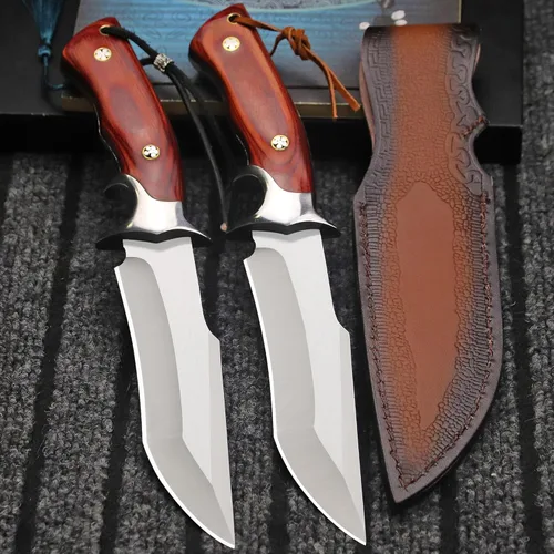 Miniatura 6 de WPKOPYA WZD-006 Cuchillo de caza fijo con cuchillo táctico de vaina, adecuado para caza en la selva, senderismo, pesca, rescate y autodefensa, EDC
