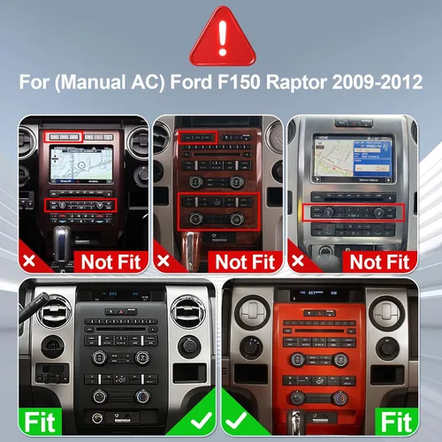Miniatura 2 de Radio de coche Android 14 para 2+32G (CA manual) Ford F150 Raptor 2009-2012 9 pulgadas pantalla táctil estéreo de coche con Carplay Android Auto