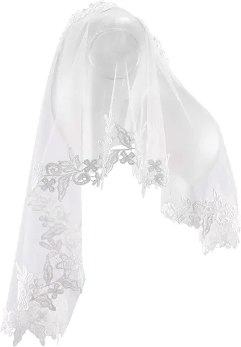 Miniatura 7 de Ayliss Chales de boda de encaje para mujer para novia bordados bolero capa de hombro para noche graduación vestido de fiesta