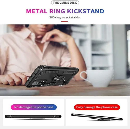 Miniatura 7 de Funda para Xiaomi Redmi Note 9 con protector de pantalla de cristal, híbrida resistente a los arañazos de doble capa, antiarañazos, a prueba
