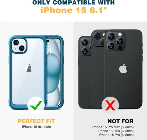 Miniatura 7 de Diaclara - Funda resistente de cuerpo completo con protector de pantalla sensible al tacto y antiarañazos, con protector de lente de cámara