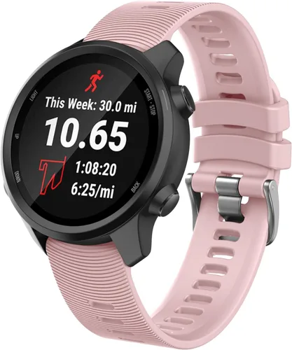 Miniatura 12 de ISABAKE Correa de reloj para Garmin Forerunner 245/645 Music, correa de repuesto de silicona de liberación rápida de 0.787 in para Vivoactive 3/Venu