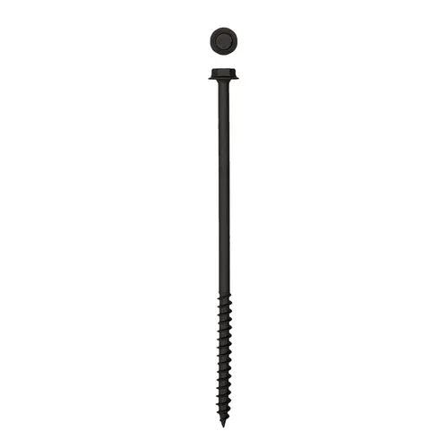Miniatura 24 de Tornillos de retraso de madera estructural con cabeza hexagonal exterior de 1/2 "x 5" Powerlags Hex (25 EA)
