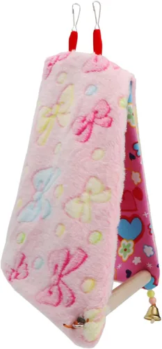 Miniatura 6 de Tienda de campaña de felpa para pájaros, hamaca triangular cálida para invierno, cama nido para loro, periquito, cacatúa, tortolito (M)
