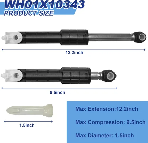 Miniatura 2 de WH01X20826 Kit de amortiguador de arandela (4 amortiguadores y 4 pines) apto para GE General Electric, arandelas Kenmore reemplaza WH01X10343