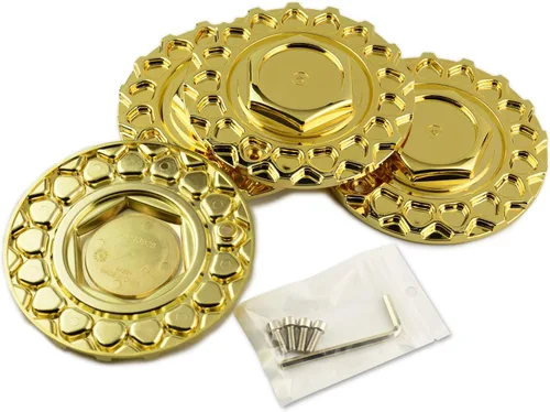 Miniatura 11 de Juego de 4 tapas centrales de rueda RS Style 5 de 6.614 in (6.61 pulgadas), color plateado cromado para rueda #09.24.08#247L169#135S170 Cromado Plata