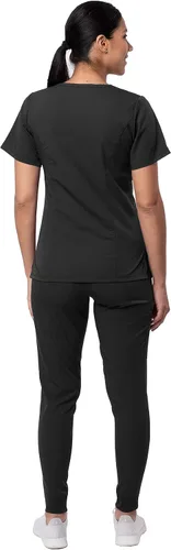 Miniatura 2 de Adar Pro Flawless Plus - Conjunto de ropa quirúrgica para mujer, camiseta con cuello en V elevado y pantalones quirúrgicos para correr