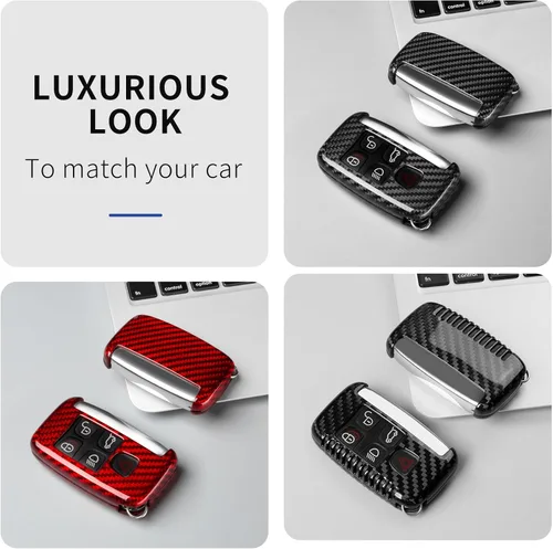 Miniatura 7 de T-carbon Carbon Fiber Key Fob Protector Compatible with Land Rover Series Car Key fob Cover Compatible with Jaguar Key Case
