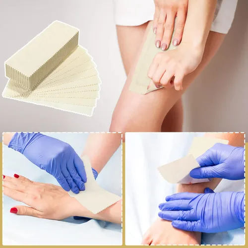 Miniatura 6 de Loopeer 300 tiras de cera facial de muselina natural, depilación, cejas, precortadas, para el cuerpo, de algodón, para mujeres y hombres