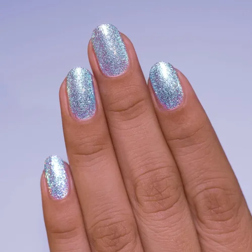 Miniatura 4 de ILNP Elsa - Esmalte de uñas holográfico resplandeciente azul claro helado