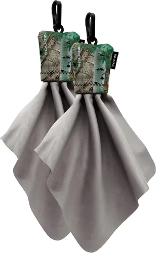 Miniatura 14 de SPUDZ Limpiador clásico de lentes de microfibra, bolsa con clip, lavable, para binoculares, visores, gafas, pantallas Alpine Mountain Camo, 6 x 6
