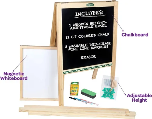 Miniatura 5 de Crayola Mini Caballete de Arte de Madera para Niños y Suministros, Juguetes para Niños Pequeños, Regalo para Niños, Edades 3, 4, 5, 6