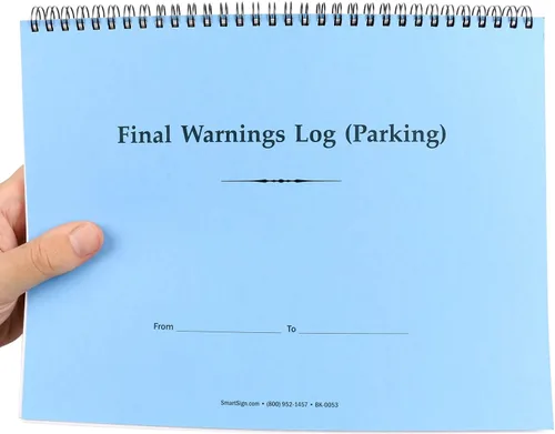 Miniatura 7 de SmartSign Libro de registro de permiso de estacionamiento pequeño - 7 x 8.5 pulgadas, diario de registro encuadernado con alambre, páginas impresas