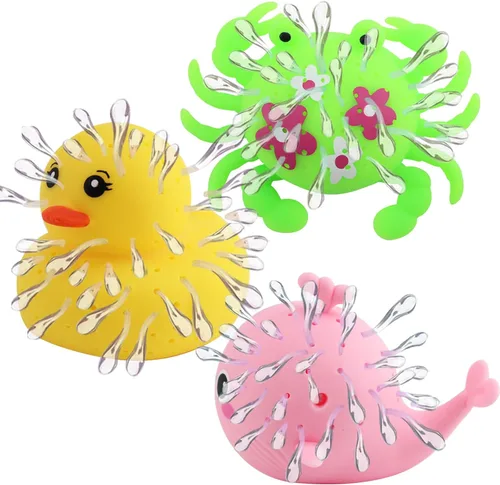 Miniatura 7 de 3 piezas de juguete de piscina de pulpo, juguete sensorial para aliviar el estrés, juguetes flotantes para niños, juguetes de agua de playa