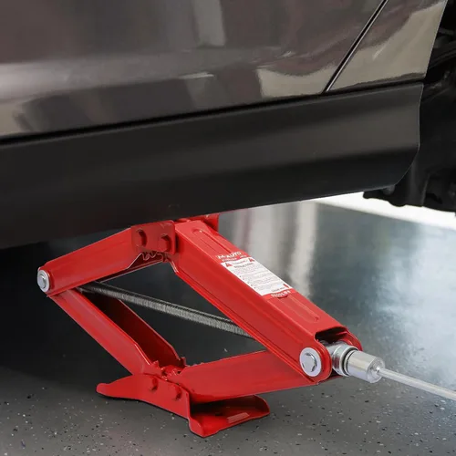 Miniatura 10 de M-AUTO Juego de 2 gatos de tijera de 2.5 toneladas para remolque de viaje, extensión máxima de 23.5 pulgadas, gatos estabilizadores de remolque