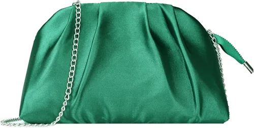 Miniatura 9 de Bolso de mano de noche plisado de satén con cremallera para mujer, elegante bolso formal para boda, baile de graduación, cóctel y fiesta