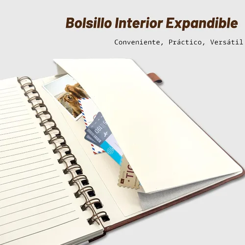 Miniatura 5 de LEAGIM Cuaderno rayado en espiral para mujeres y hombres, cuaderno de tapa dura con rayas universitarias para trabajo y toma de notas, diarios