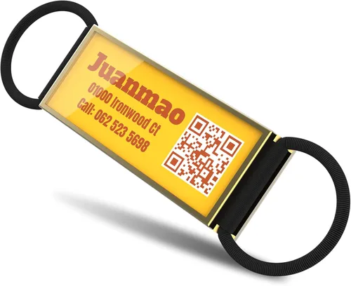 Miniatura 8 de Etiqueta de identificación de perro deslizable con código QR, etiqueta silenciosa personalizada personalizada para mascotas - Gratis en línea