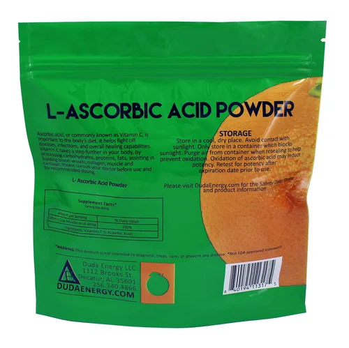 Miniatura 2 de Polvo de ácido L-ascórbico 99+% de grado alimenticio USP36/BP2012 Cristales blancos puros fermentados naturalmente Forma de vitamina C, 1 libra