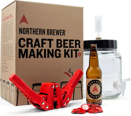 Miniatura 3 de Northern Brewer - Kit de inicio de fabricación de cerveza artesanal de 1 galón sin sifón, equipo y kit de recetas de cerveza (Irish Red Ale)