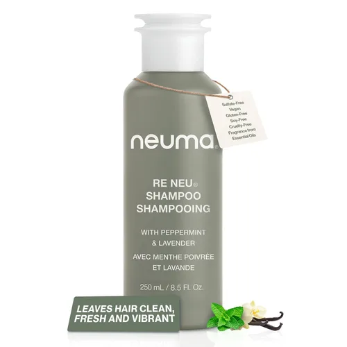 Neuma Re Neu Champú sin sulfato para eliminación de acumulación y cuidado del cuero cabelludo | Champú aclarante con menta y lavanda | Fórmula