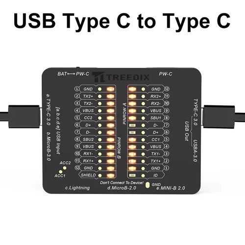Miniatura 6 de Treedix Probador de Cables USB Comprobador de Cables USB Detección Rápida de Cables de Datos para Type-C, USB-A 3.0, Micro-B 3.0, Micro-B 2.0