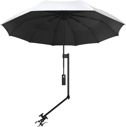 Miniatura 35 de XLINGZA Sombrilla de playa UPF 50+ con abrazadera universal ajustable
