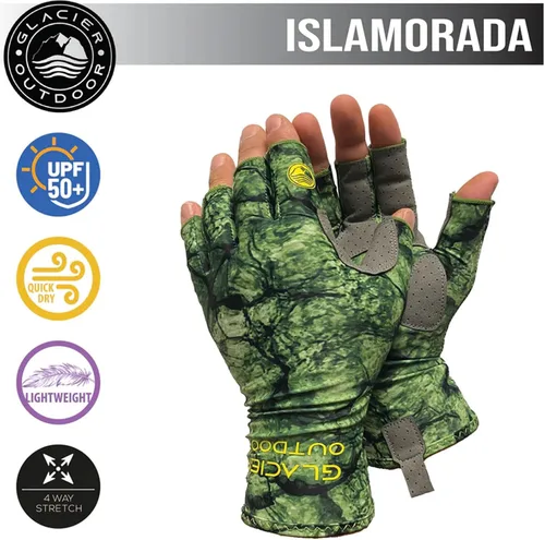 Miniatura 2 de Glacier Glove Islamorada 50+ Sun Protection Durable Lightweight Breathable Quick-Dry Fingerless Outdoor Fishing Sun Glove