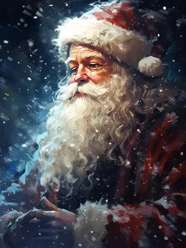 VAIIEYO Kits de arte de diamantes para adultos, Papá Noel, kit de arte de diamantes 5D para principiantes, Navidad, pintura de bricolaje con