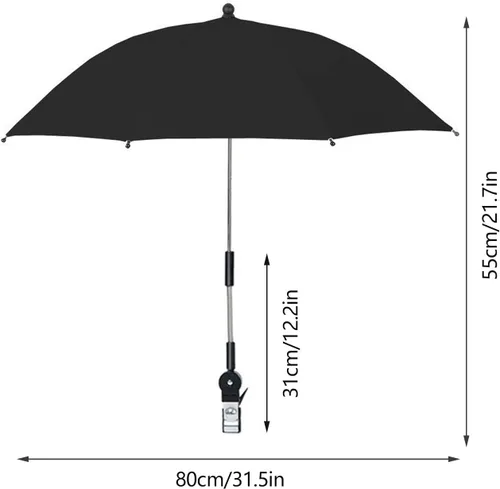 Miniatura 6 de Cochecito Multi-direccional producto al aire libre sombrilla silla paraguas 3color universal con clip 360° paraguas ajustable