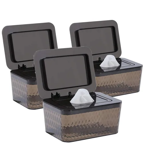 Miniatura 10 de Paquete de 2 Dispensadores de Toallitas con Diseño de Sello - Dispensador de Toallitas Soporte de Toallitas Caja de Toallitas para Baño Mantiene