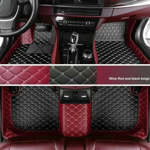 Miniatura 35 de Personaliza los tapetes de cuero de lujo de protección para todo tipo de clima para el 99 % de los automóviles, SUV y camiones según el modelo Beige