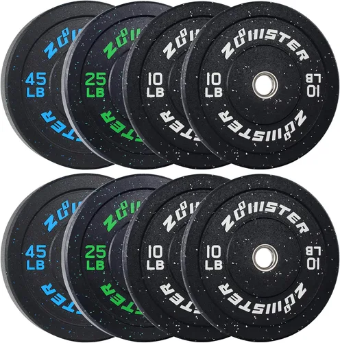 Miniatura 21 de Placa de Parachoques Olímpica Placa de Peso con Alto Rebote Placa de Peso con Inserción de Acero para Entrenamiento de Fuerza y Levantamiento