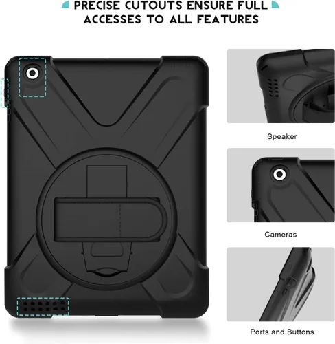 Miniatura 5 de ProCase Funda resistente resistente para iPad 2 3 4 (modelo antiguo), a prueba de golpes 360 grados giratoria Kickstand Funda protectora para iPad
