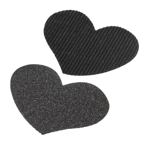 VOCOSTE 2 almohadillas fijas para el cabello, en forma de corazón, pasta mágica con flecos, para niñas y mujeres, color negro