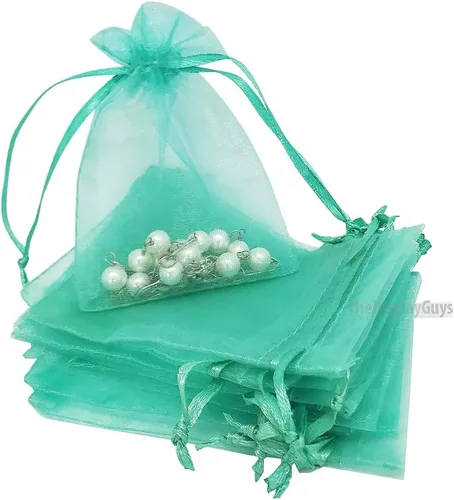 Miniatura 41 de TheDisplayGuys - Paquete de 48 bolsas de regalo de organza transparente negra de 2 x 2-3/4 pulgadas con cordón, bolsas de regalo para joyas, bolsas