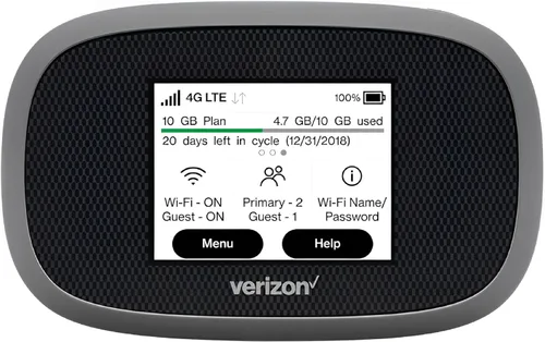 Verizon Wireless Jetpack Inseego MiFi 8800L | Hotspot móvil VPN gratuito para viajes | WiFi portátil móvil 4G | Desbloqueado globalmente | Velocidad