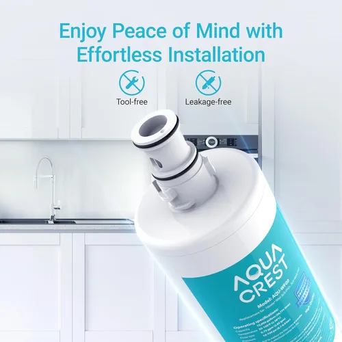 Miniatura 6 de Filtro de agua AQUACREST 3US-PF01 para debajo del fregadero, repuesto para Advanced 3US-PF01, 3US-MAX-F01H, 3US-PF01H, Delta RP78702, Manitowoc