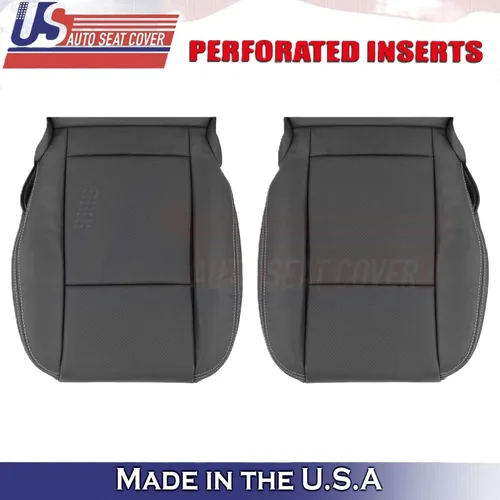 Miniatura 2 de U.S.AutoSeatCover 2011 2012 2013 Compatible con Dodge Charger Driver Passenger Bottom Fundas de asiento de cuero BLK