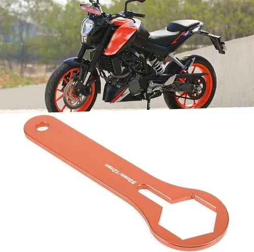 Miniatura 2 de Llave de horquilla para suspensión de motocicleta, 1.969 in, aleación de aluminio, naranja, apta para 125 150 250 350 450 550 SX XCWP