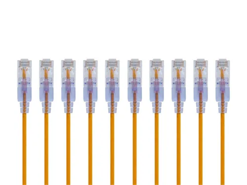 Miniatura 15 de Monoprice Cat6A - Cable de conexión Ethernet de 6 pulgadas, negro, UTP, 30 AWG, 10G, cable de cobre puro desnudo, sin enganche, RJ45, serie SlimRun