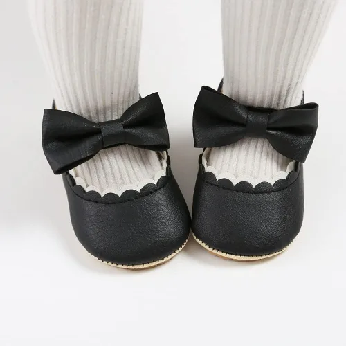 Miniatura 3 de SOFMUO Mary Jane - Zapatos planos con lazo, zapatos de ballet para niñas pequeñas, primeros caminantes, para boda, Navidad, zapatos de vestir