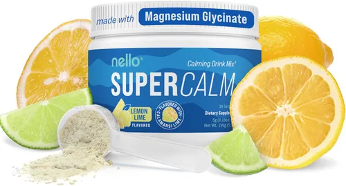 Miniatura 17 de Nello Supercalm - Mezcla de bebida en polvo, reductor de cortisol y ayuda para dormir, L Teanina, Ashwagandha Ksm-66, Magnesio Glicinato, Vitamina