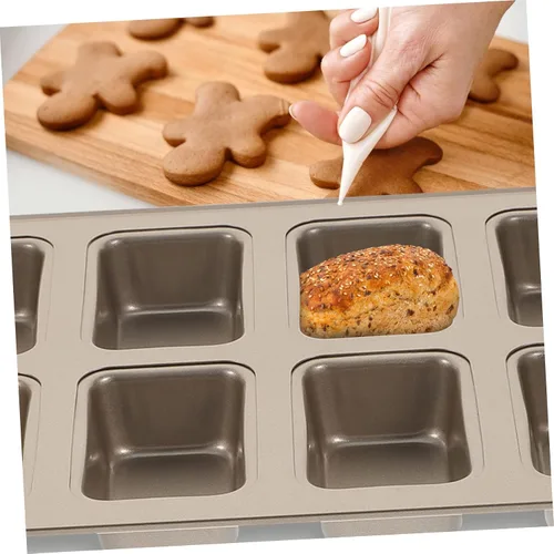 Miniatura 5 de MAGICLULU Mini molde para hornear pan, de acero al carbono, para hornear, molde de metal antiadherente para asar para cafeterías caseras