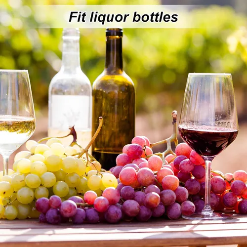 Miniatura 7 de uxcell Vertedores de botellas de acero inoxidable, 4 boquillas de aceite de oliva abatibles automáticamente, vertedores de vino, boquillas