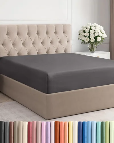 Sábana bajera tamaño King – Sábana bajera individual inferior – Ropa de cama de lujo ultrasuave con bolsillos de 8 a 16 pulgadas de profundidad, 06